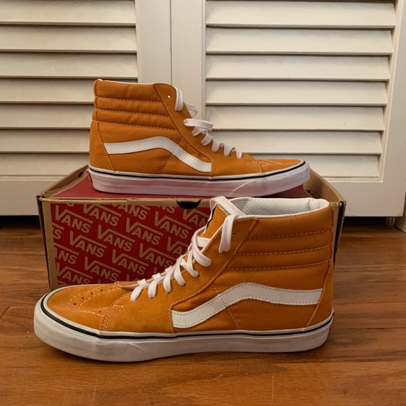 Vans Sk8 Hi Orange High-Top Sneakers - Picture 2 of 6